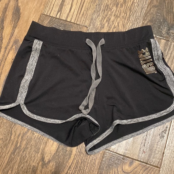 Cute pair of black justice booty shorts, they are a kids size 10. - Picture 1 of 3
